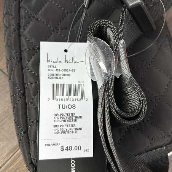 Nicole Miller Crossbody,adjustable waist bag/fanny pack,double zipper,quilted - Picture 14 of 14